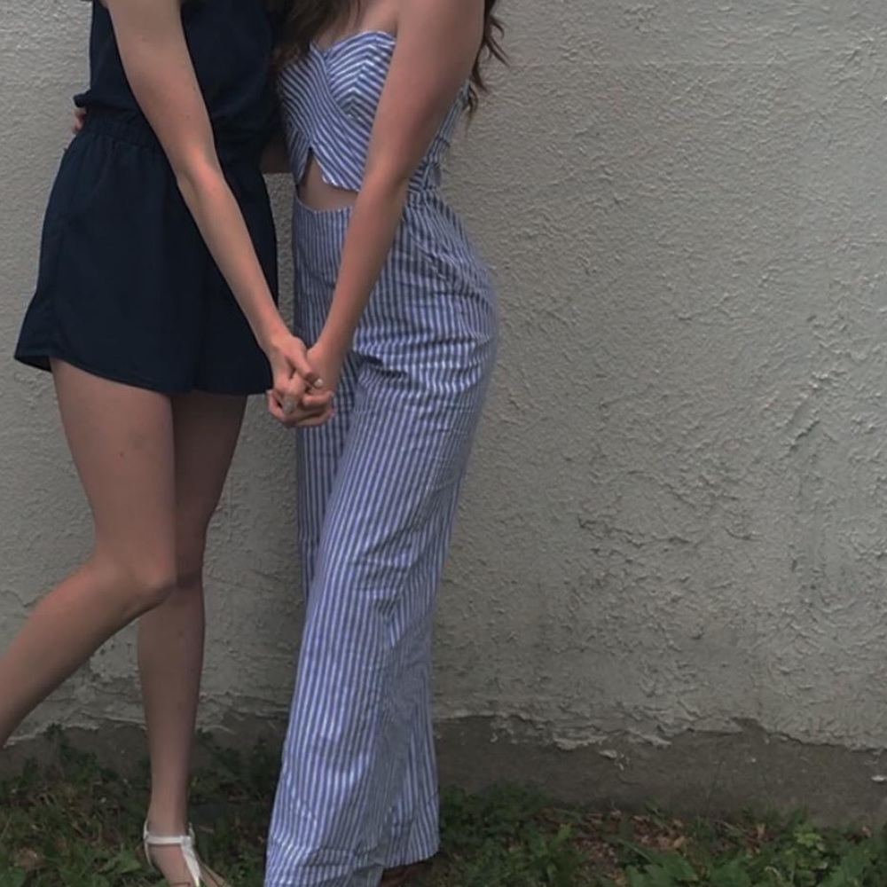 strapless jumpsuit